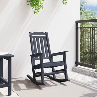 Tuin Schommelstoel Marineblauw 70x92x108 cm HDPE 2