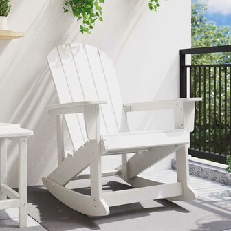 Adirondack Schommelstoel Wit 73,5x92x90 cm HDPE 2