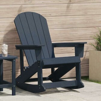 Adirondack Schommelstoel Marineblauw 73,5x92x90 cm van HDPE 1