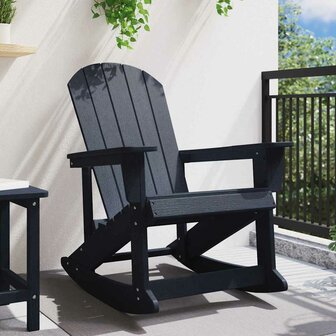 Adirondack Schommelstoel Marineblauw 73,5x92x90 cm van HDPE 2