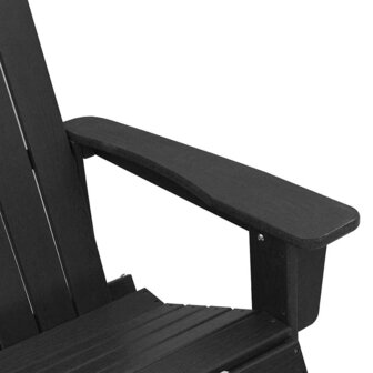 Adirondack Schommelstoel Zwart 73,5x92x90 cm HDPE 6