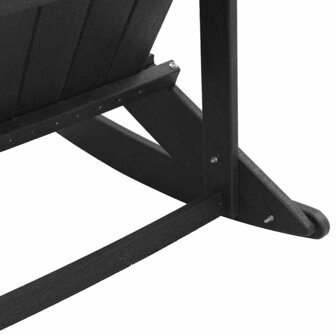 Adirondack Schommelstoel Zwart 73,5x92x90 cm HDPE 7