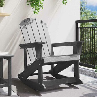 Adirondack Schommelstoel Lichtgrijs 73,5x92x90 cm HDPE 2