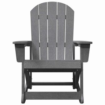 Adirondack Schommelstoel Lichtgrijs 73,5x92x90 cm HDPE 3