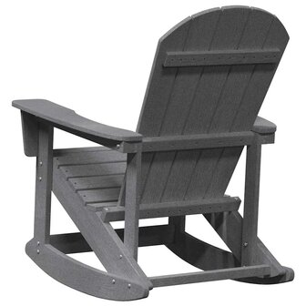 Adirondack Schommelstoel Lichtgrijs 73,5x92x90 cm HDPE 5