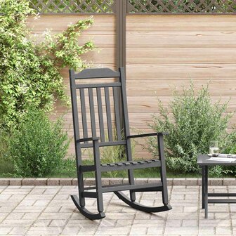 Schommelstoel 65x84x114 cm HDPE zwart 1