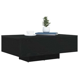 Salontafel met LED-verlichting 85x55x31 cm zwart eikenkleurig 2