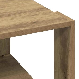 Salontafel Massief Eiken 51,5x51,5x30 cm 7