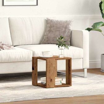 Salontafel Oud Hout Massief Gerecycled Hout 32 x 32 x 30 cm 3