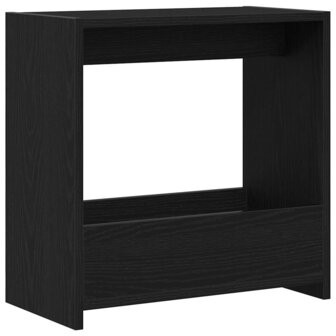 Bijzettafel 50x26x50 cm bewerkt hout zwart eikenkleurig 4