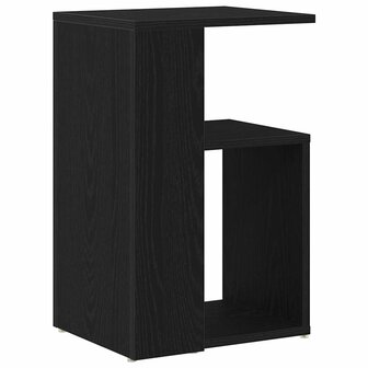 Bijzettafel 36x30x56 cm bewerkt hout zwart eikenkleurig 4