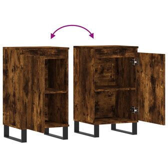 Dressoir 40x35x70 cm bewerkt hout gerookt eikenkleurig 9