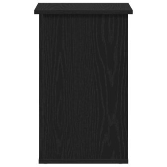 Bijzetkast 35x35x55 cm bewerkt hout zwart eikenkleurig 6