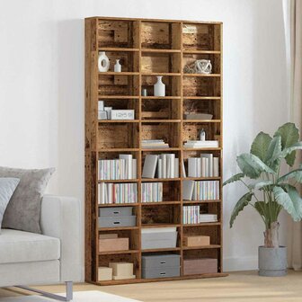 CD-kast 101x23x177,5 cm bewerkt hout oud houtkleurig 1
