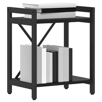 Boekenkast Zwart eiken 40 x 30 x 48.5 cm Bewerkt hout 2