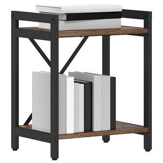 Boekenkast Gerookt eiken 40 x 30 x 48.5 cm Bewerkt hout 2