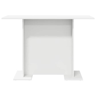 Eettafel 110x60x75 cm bewerkt hout wit 4