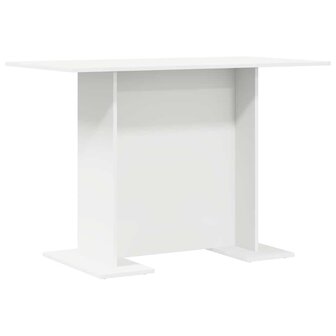 Eettafel 110x60x75 cm bewerkt hout wit 6