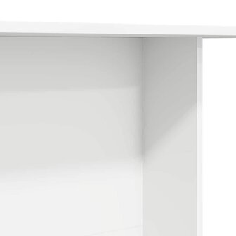 Eettafel 110x60x75 cm bewerkt hout wit 7