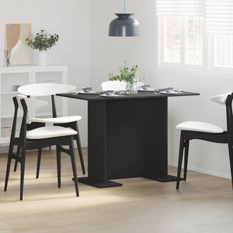 Eettafel 100x60x75 cm bewerkt hout zwart 1