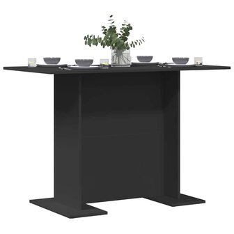 Eettafel 100x60x75 cm bewerkt hout zwart 2