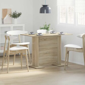Eettafel 10x60x75 cm bewerkt hout sonoma eikenkleurig 1