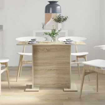 Eettafel 10x60x75 cm bewerkt hout sonoma eikenkleurig 3