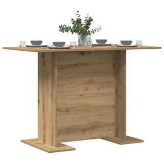Eettafel 110x60x75 cm bewerkt hout artisanaal eiken 2