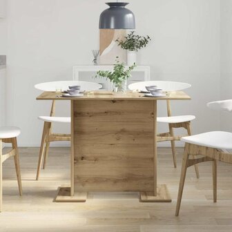 Eettafel 110x60x75 cm bewerkt hout artisanaal eiken 3