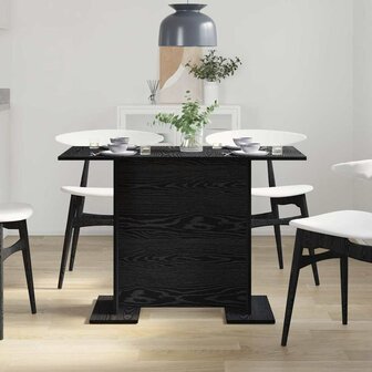 Eettafel 110x60x75 cm bewerkt hout zwart eikenkleurig 3