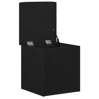 Opslagbank 40x40x45 cm bewerkt hout zwart eikenkleurig 4
