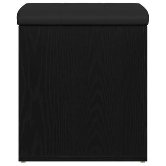 Opslagbank 40x40x45 cm bewerkt hout zwart eikenkleurig 6
