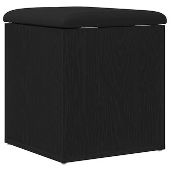 Opslagbank 40x40x45 cm bewerkt hout zwart eikenkleurig 7