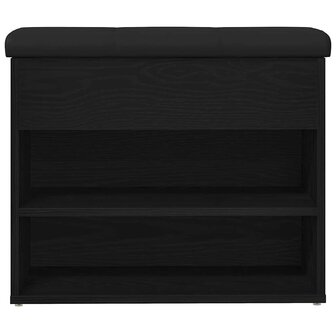 Opslagbank 60x30x48 cm bewerkt hout zwart eikenkleurig 5
