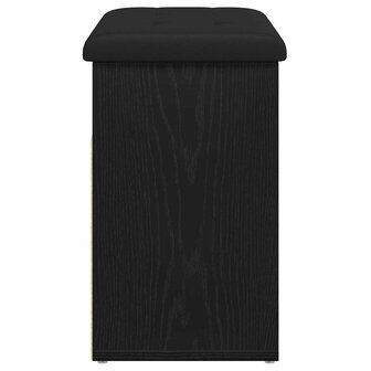 Opslagbank 60x30x48 cm bewerkt hout zwart eikenkleurig 6