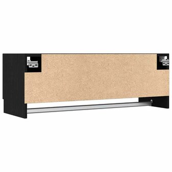 Kledingkast Zwart Eiken 100x32,5x35 cm Bewerkt Hout 6