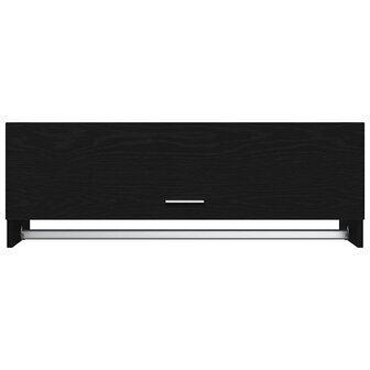 Kledingkast Zwart Eiken 100x32,5x35 cm Bewerkt Hout 7