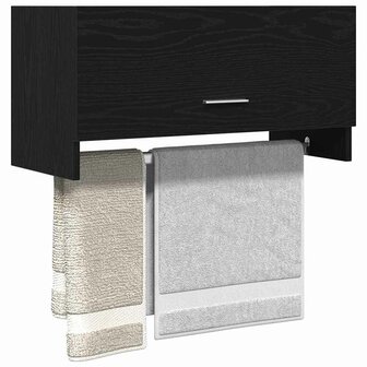 Kledingkast 70x32,5x35 cm bewerkt hout zwart eikenkleurig 2