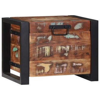 Opbergkisten 40x30x30cm van Massief Teruggewonnen Hout en Metaal 3