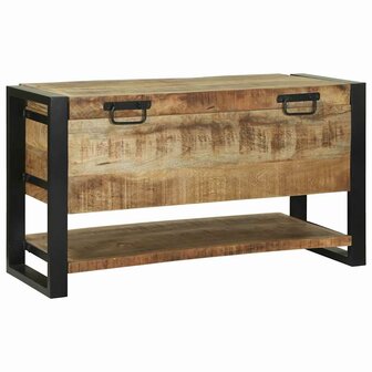Opbergkist 80x35x45 cm massief ruw mangohout 3