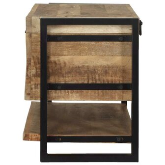 Opbergkist 80x35x45 cm massief ruw mangohout 5