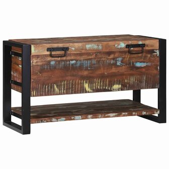 Opbergkist 80x35x45 cm massief ruw gerecycled hout meerkleurig 2