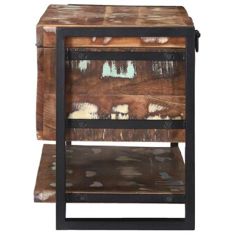 Opbergkist 80x35x45 cm massief ruw gerecycled hout meerkleurig 5