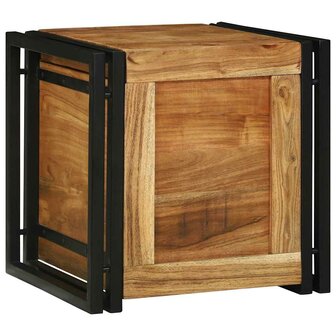 Opbergkisten Bruin 40 x 40 x 40 cm Massief acaciahout 3