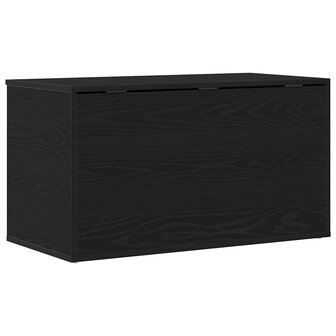 Opbergkist Zwart Eiken 84x42x46 cm Bewerkt Hout 5