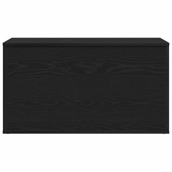 Opbergkist Zwart Eiken 84x42x46 cm Bewerkt Hout 6