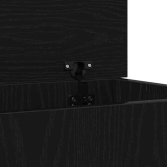 Opbergkist 50x30x28 cm bewerkt hout zwart eikenkleurig 8