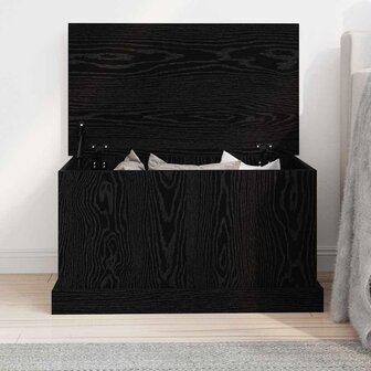 Opbergkist 70x40x38 cm bewerkt hout zwart eikenkleurig 3