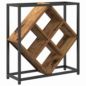Wijnrek 51x18x52,5 cm bewerkt hout oud houtkleurig 4