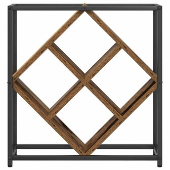 Wijnrek 51x18x52,5 cm bewerkt hout oud houtkleurig 5